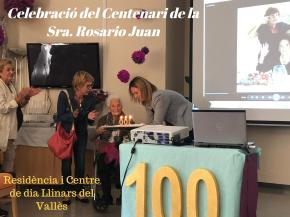 La Residncia i Centre de Dia Llinars del Valls celebra els 100 anys de Rosario
